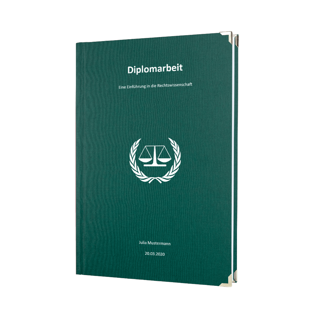 Hardcover Diplomarbeit Grün Weiß