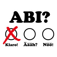 Abi-Aufkleber - Motiv 46 - ABI Ankreuzen